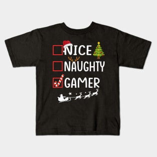 NICE NAUGHTY gamer Kids T-Shirt